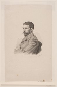 Porträtt av målaren P. A. J. Dagnan-Bouveret av Henrik Arnold Hamilkar Sørensen