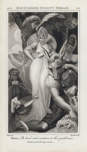 Illustration till Shakespeares En midsommarnattsdröm (gravyr)