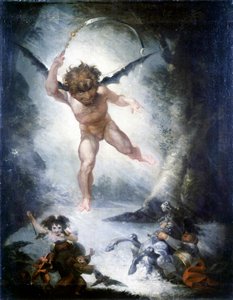 Robin Goodfellow (Puck) (En midsommarnattsdröm) - av Fussli (Fuseli), Johann Heinrich (1741-1825)