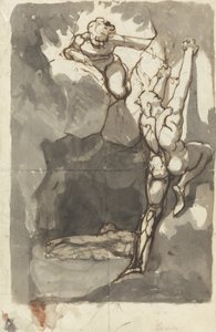 Studie för "Finding of the Body of Bassanio"