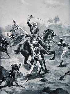 Lt Roberts vann sitt V.C., 2 januari 1858, illustration från 