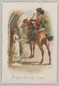 "En skål för dig, vackra flicka! A Jolly Christmas to you’ (julkort) av Henry Payne