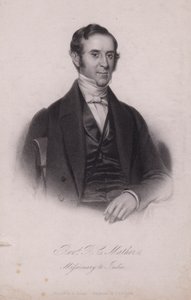 Henry Cotton Mather, engelsk kristen missionär i Indien (gravyr) av Henry (after) Room