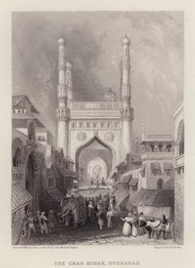 The Char Minar, Hydrabad (färg litho)