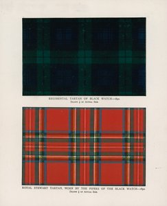 42:a Royal Highlanders The Black Watch. Regimentala tartaner (chromolitho) av Henry A. Payne