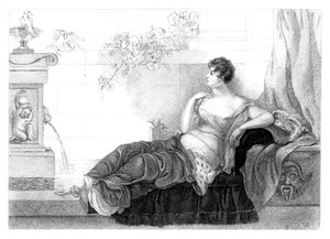 Mary Robinson 1757-1800, engelsk poet och romanförfattare, 1830.