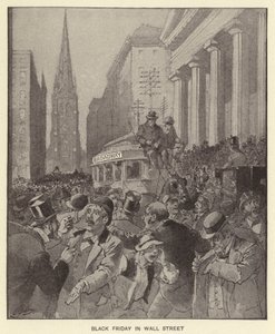 Black Friday på Wall Street (litho) av Henry Alexander (after) Ogden