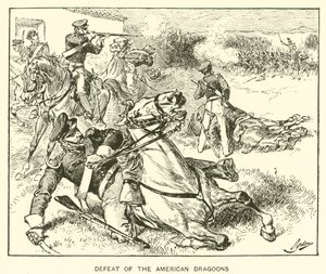 Nederlag för de amerikanska dragonerna (litho) av Henry Alexander (after) Ogden