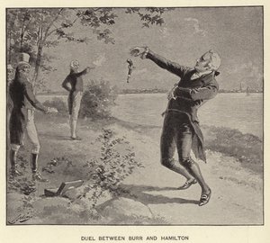 Duell mellan Burr och Hamilton (litho)