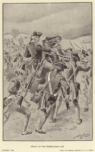 Revolt of the Pennsylvania Line (litho) av Henry Alexander (after) Ogden