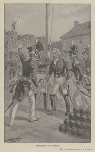 Surrender of Detroit (litho) av Henry Alexander (after) Ogden
