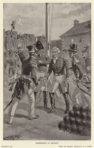 Surrender of Detroit (litho) av Henry Alexander (after) Ogden