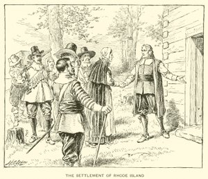 The Settlement of Rhode Island (litho) av Henry Alexander (after) Ogden
