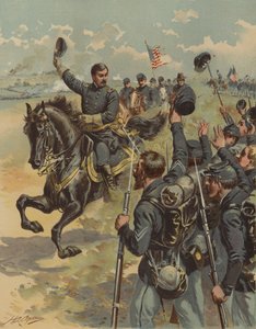 General McClellan vid slaget vid Antietam, Maryland, amerikanska inbördeskriget, 17 september 1862