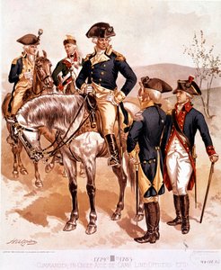 Uniform för överbefälhavare och officerare i den amerikanska kontinentalarmén av Henry Alexander Ogden