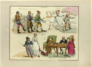 Platta från illustrationer till populära sånger av Henry Alken