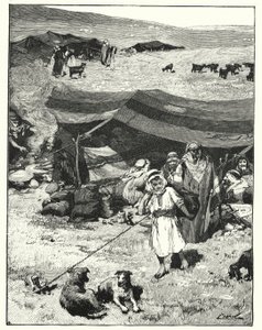 Ett beduinläger (litho)