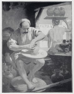 En österländsk krukmakare (litho) av Henry Andrew Harper