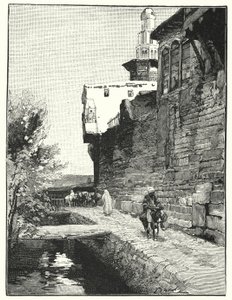 Damaskus stadsmur (litho)