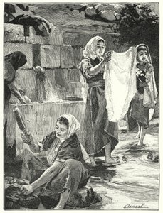 Fontän vid Lifta i Samaria (litho) av Henry Andrew Harper