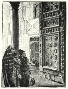 Metalldörr till den stora moskén i Damaskus (litho) av Henry Andrew Harper