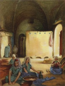 Bondehem i Siloam (färg litho)