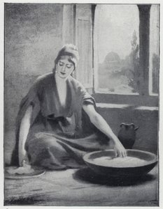 Lägga surdeg i mjöl (litho) av Henry Andrew Harper