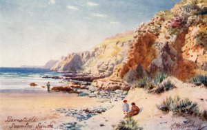 Saunton Sands, Barnstaple (färglitografi)