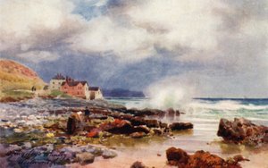 Stranden, Westward Ho! (färglitografi) av Henry B. (after) Wimbush