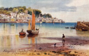 Hamnen, Appledore (färglitografi)