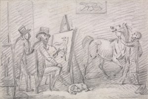 The Artists Studio av Henry Bernard Chalon