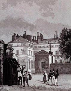 Utsikt över Yrkeshögskolan på 1700-talet. Gravyr av Berthoud av Henry Berthoud