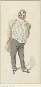 Karikatyr av en stående gentleman av Henry Bonaventure Monnier