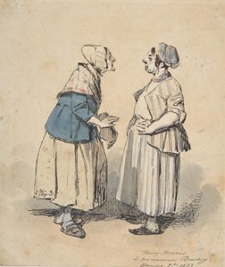 De två skvallren Les Deux Commères, 1832.