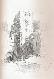 Crookston Castle, nära Paisley, 1840