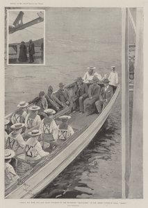 Cronje, hans fru, son och personal fördes till Transport Milwaukee i den beväpnade kuttern HMS Doris. av Henry Charles Seppings Wright