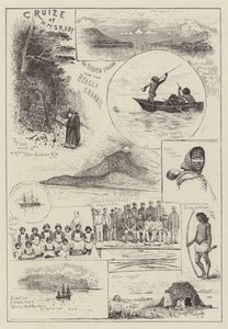 Kryssning av HMS Ruby till Staten Island och Beagle Channel av Henry Charles Seppings Wright