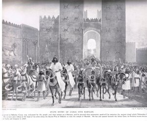 Cyrus inträde i Babylon, illustration från 