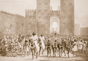 Cyrus inträde i Babylon, illustration från 