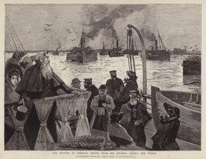General William Booth, brittisk grundare av Frälsningsarmén, anländer tillbaka till Southampton efter sin världsturné av Henry Charles Seppings Wright