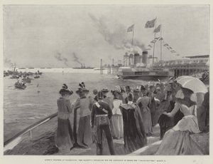 Drottningens väder i Folkestone, Hennes Majestäts avresa till kontinenten ombord på Calais-Douvres, 11 mars