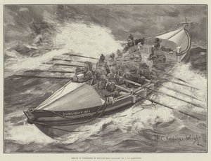 Räddning av fiskare av livbåten Sunlight No 1, vid Llandudno av Henry Charles Seppings Wright