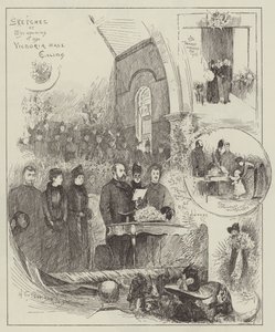 Skisser vid invigningen av Victoria Hall, Ealing