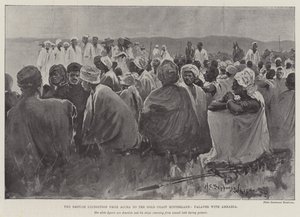 Den brittiska expeditionen från Accra till Gold Coast Hinterland, Palaver med Amrahia av Henry Charles Seppings Wright