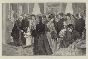 Presidentens offentliga mottagning i Vita huset, Washington av Henry Charles Seppings Wright