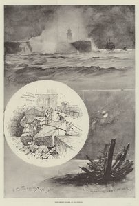 Den senaste stormen vid Holyhead av Henry Charles Seppings Wright