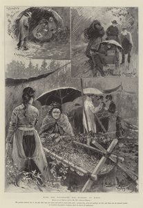 Med de nödställda humleplockarna i Kent av Henry Charles Seppings Wright