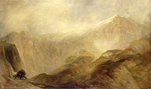 Snowdon (olja på duk) av Henry Clarence Whaite
