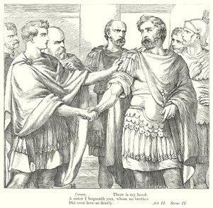 Antonius och Kleopatra (gravyr) av Henry Courtney (after) Selous