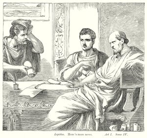 Antonius och Kleopatra (gravyr) av Henry Courtney (after) Selous